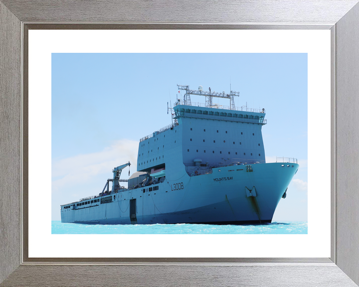 RFA Mounts Bay L3008 Bay Class Ship September 2019 Low Starboard Bow View