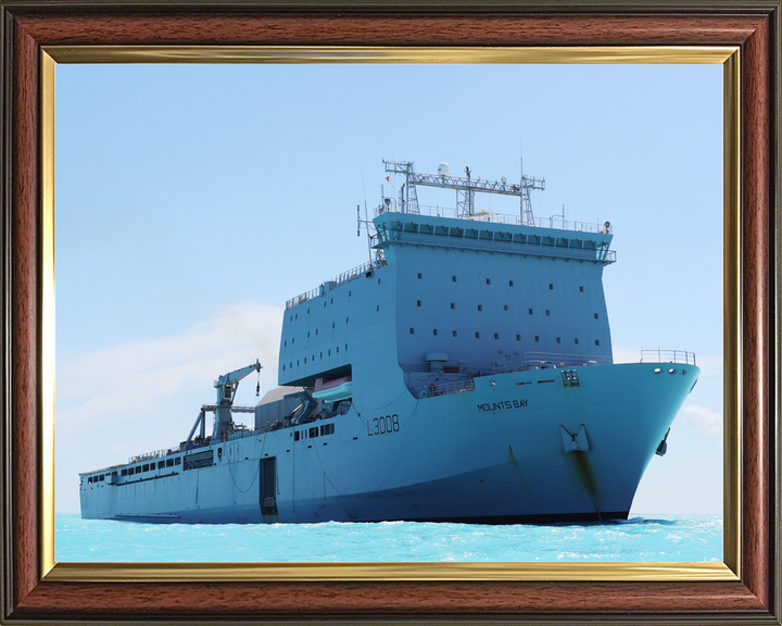 RFA Mounts Bay L3008 Bay Class Ship September 2019 Low Starboard Bow View