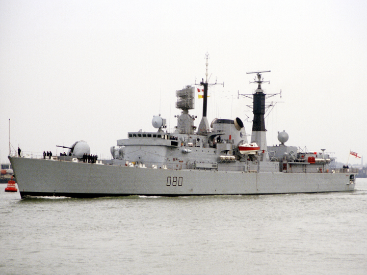HMS Sheffield D80 Type 42 Destroyer November 1980 Photo Print - Posters, Prints, & Visual Artwork - by Hampshire Prints (image 1 of 9)