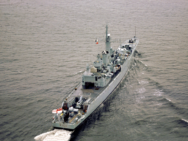 HMS Yarmouth F101 Rothesay Class Frigate Starboard Quarter View