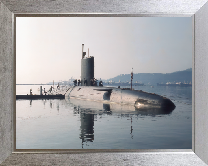 HMS Conqueror S48 Churchill Class Submarine Alongside