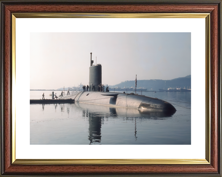 HMS Conqueror S48 Churchill Class Submarine Alongside