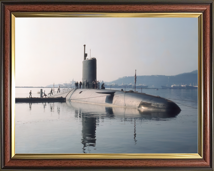 HMS Conqueror S48 Churchill Class Submarine Alongside