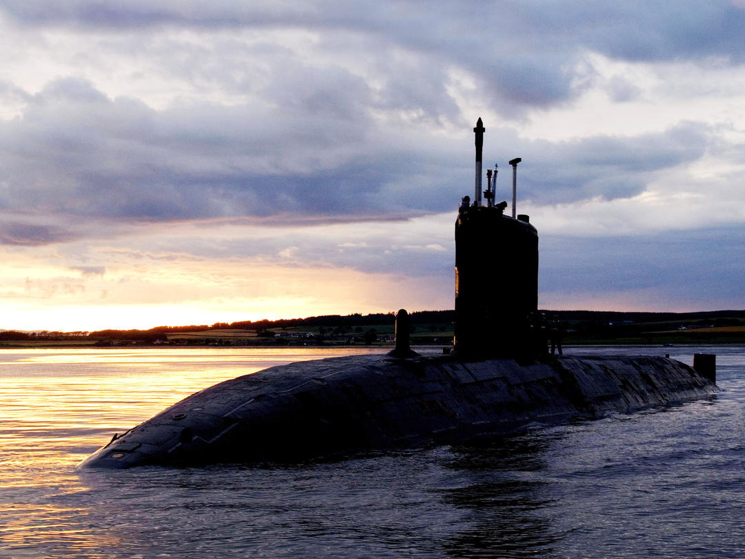 HMS Superb S109 Swiftsure Class Submarine Sunset