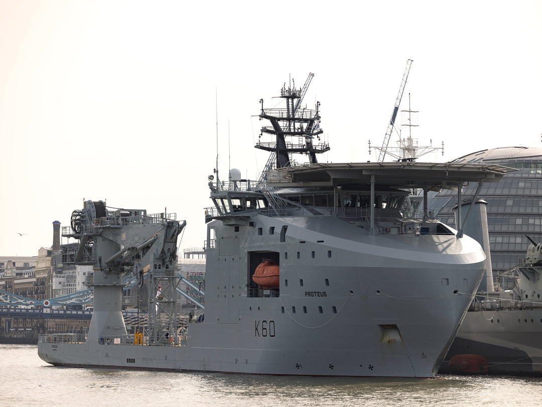 RFA Proteus (K60) Photo Print - London - Royal Fleet Auxiliary Ocean Surveillance Ship Hampshire Prints 6 x 4 No Frame No