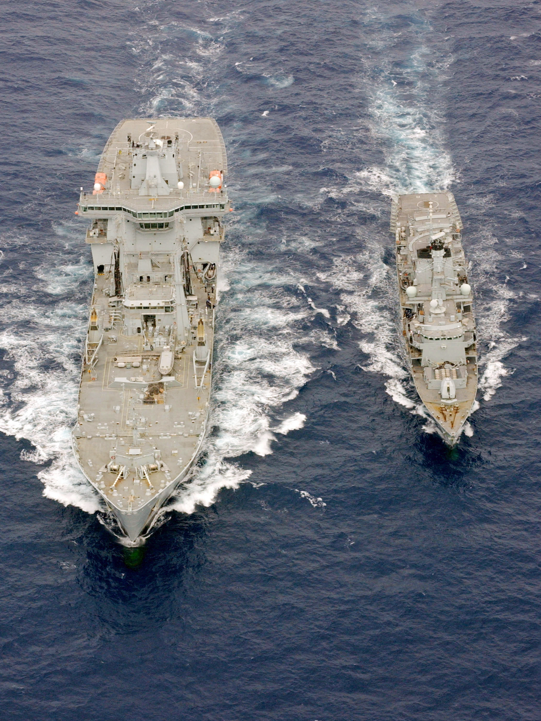 RFA Wave Ruler A390 Wave Class Tanker August 2006 HMS Iron Duke Aerial View Photo Print - Posters, Prints, & Visual Artwork - by Hampshire Prints (image 1 of 9)