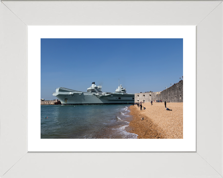 HMS Queen Elizabeth R08 Queen Elizabeth Class Aircraft Carrier 2018 Southsea Photo Print - Posters, Prints, & Visual Artwork - by Hampshire Prints (image 4 of 9)
