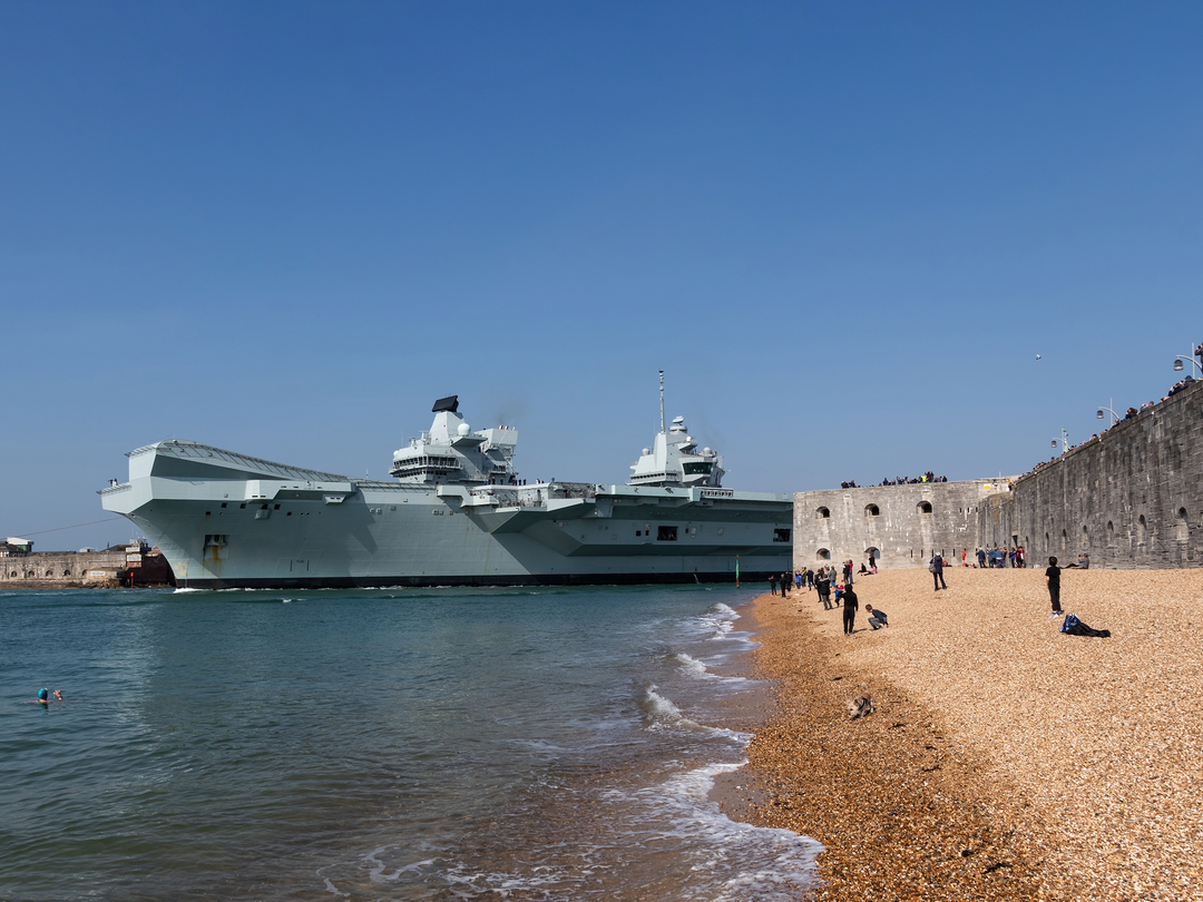 HMS Queen Elizabeth R08 Queen Elizabeth Class Aircraft Carrier 2018 Southsea Photo Print - Posters, Prints, & Visual Artwork - by Hampshire Prints (image 1 of 9)