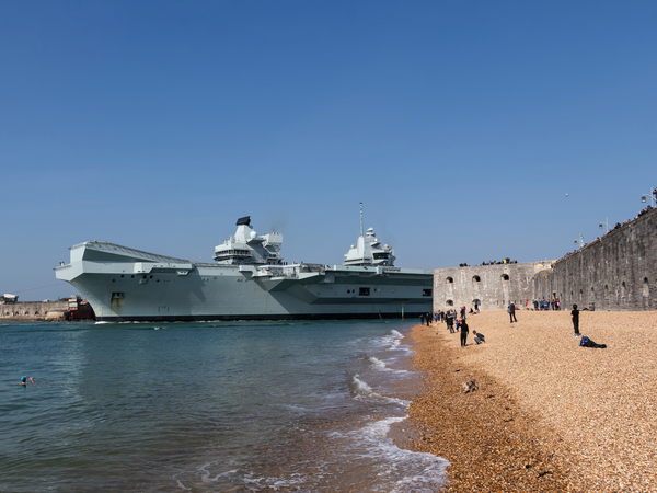 HMS Queen Elizabeth R08 Queen Elizabeth Class Aircraft Carrier 2018 Southsea