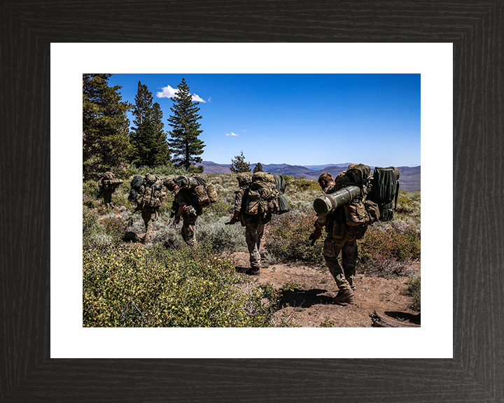 29 Commando Royal Artillery on Patrol British Army Marines Wall Art Military Decor UK Photo Print Posters, Prints, & Visual Artwork Hampshire Prints 10 x 8 Black Frame Yes