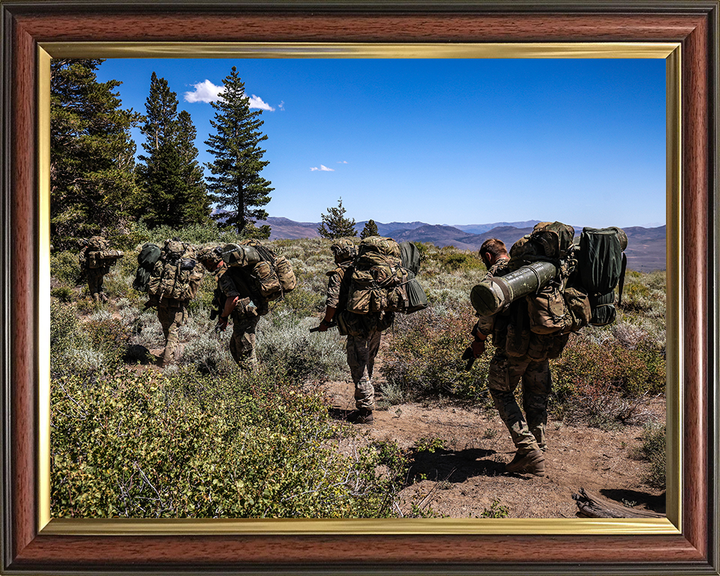 29 Commando Royal Artillery on Patrol British Army Marines Wall Art Military Decor UK Photo Print Posters, Prints, & Visual Artwork Hampshire Prints 10 x 8 Classic Frame No