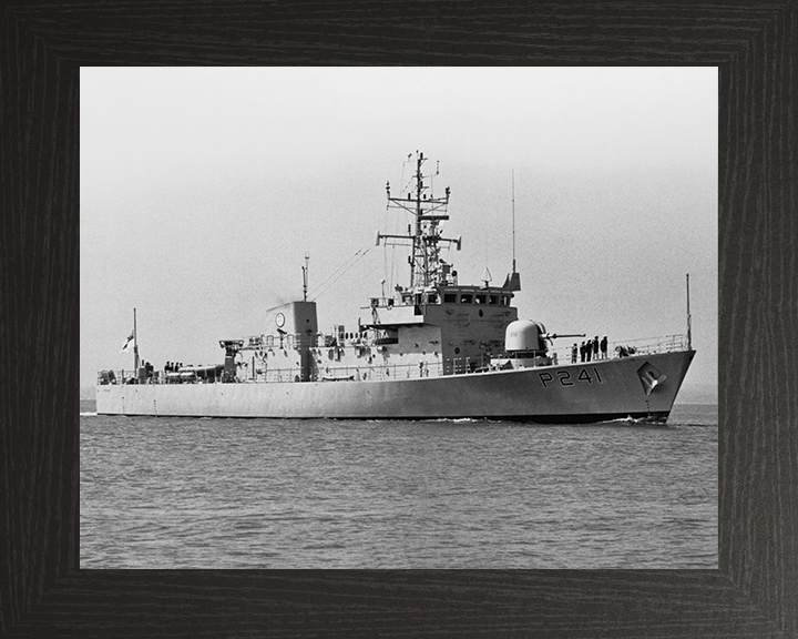 HMS Starling (P241) Photo Print - at sea 1984 - Royal Navy Peacock Class Patrol Vessel Posters, Prints, & Visual Artwork Hampshire Prints 10 x 8 Black Frame No