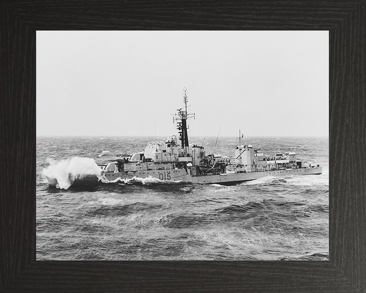 HMS Cavendish (D15) Royal Navy C Class Destroyer In Rough Sea Photo Print Wall Art Decor Posters, Prints, & Visual Artwork Hampshire Prints 10 x 8 Black Frame No