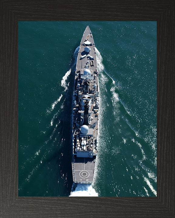 HMS York (D98) Photo Print - Vertical View - Royal Navy Type 42 Destroyer Hampshire Prints 10 x 8 Black Frame No