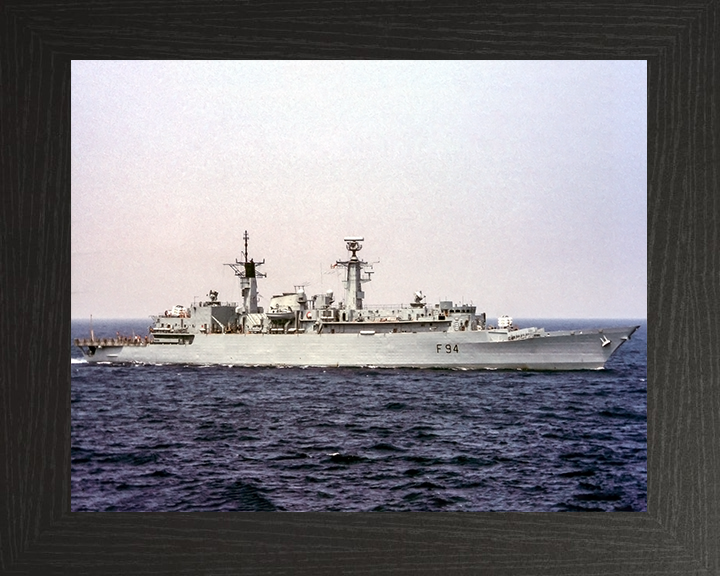 HMS Brave (F94) Royal Navy Type 22 Frigate Low Starboard Beam View Photo Print Wall Art Decor Posters, Prints, & Visual Artwork Hampshire Prints 10 x 8 Black Frame No