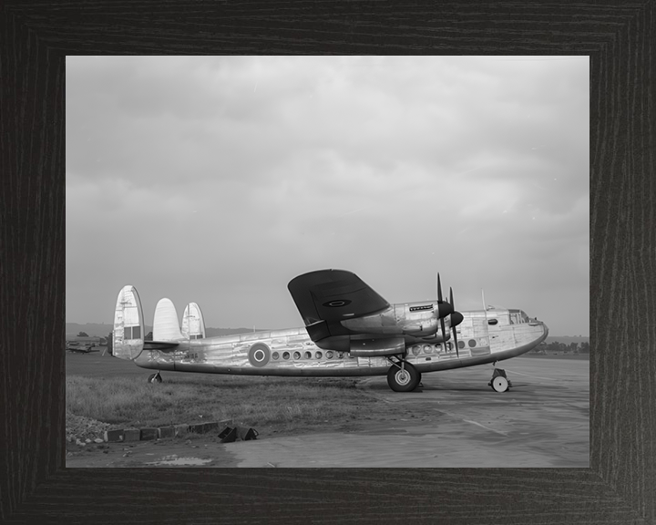 RAF Avro York C Mark I Photo Print - Royal Air Force Aircraft Hampshire Prints 10 x 8 Black Frame No