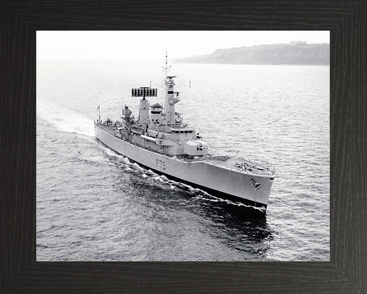 HMS Charybdis (F75) Royal Navy Leander Class Frigate High Starboard Bow View Photo Print Wall Art Decor Posters, Prints, & Visual Artwork Hampshire Prints 10 x 8 Black Frame No