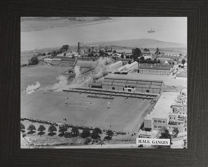 HMS Ganges Royal Navy basic training establishment Aerial Photo Print or Framed Photo Print - Hampshire Prints