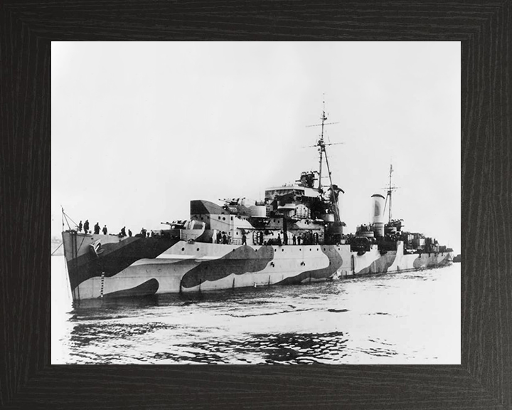 HMS Charybdis (88) Photo Print - Port Side View - Royal Navy Dido Class Light Cruiser Posters, Prints, & Visual Artwork Hampshire Prints 10 x 8 Black Frame No