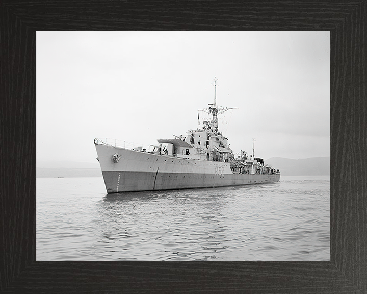 HMS Cassandra (R62) Royal Navy C Class Destroyer Port Bow View Photo Print Wall Art Decor Posters, Prints, & Visual Artwork Hampshire Prints 10 x 8 Black Frame No