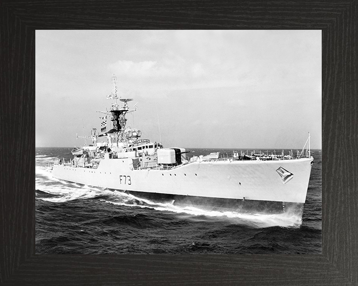 HMS Eastbourne (F73) Royal Navy Whitby Class Frigate Starboard View Photo Print Wall Art Decor Posters, Prints, & Visual Artwork Hampshire Prints 10 x 8 Black Frame No