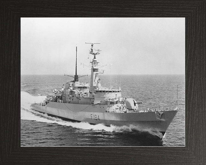 HMS Ardent (F184) Royal Navy Type 21 Frigate Underway Photo Print Wall Art Decor Posters, Prints, & Visual Artwork Hampshire Prints 10 x 8 Black Frame No