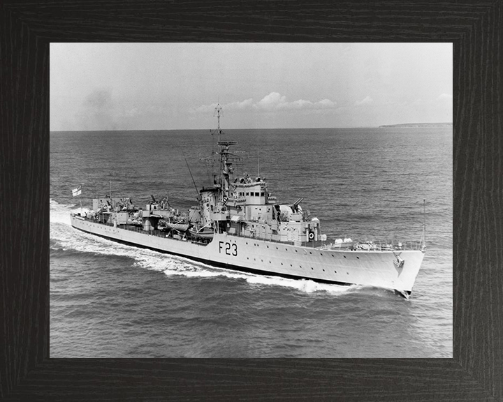 HMS Teazer (F23) Photo Print - At Sea 1955 - Royal Navy Type 16 Frigate Posters, Prints, & Visual Artwork Hampshire Prints 10 x 8 Black Frame No