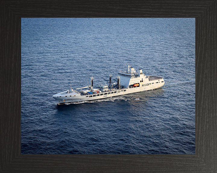RFA Tidespring (A136) Photo Print - at Sea 2025 - Royal Fleet Auxiliary Tide Class Tanker Hampshire Prints 10 x 8 Black Frame No