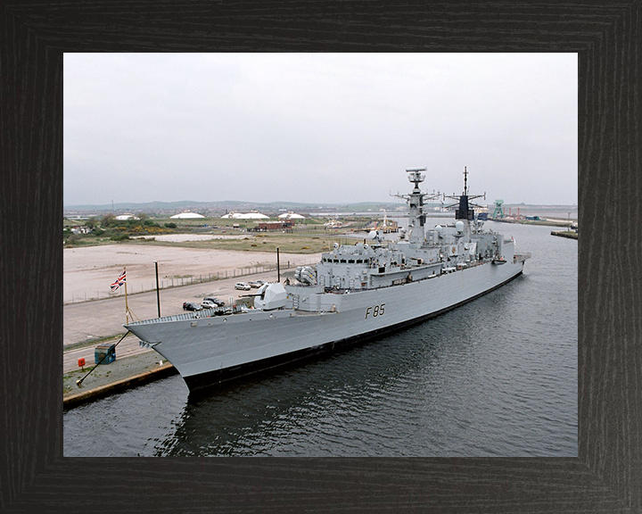 HMS Cumberland (F85) Photo Print - Barrow in Furness 2002 - Royal Navy Type 22 Frigate Posters, Prints, & Visual Artwork Hampshire Prints 10 x 8 Black Frame No