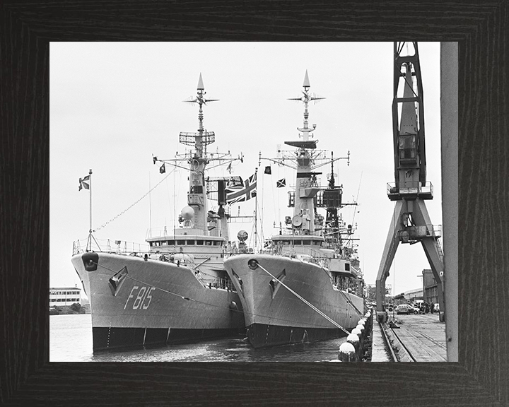 HMS Ariadne (F72) Photo Print - Amsterdam 1979 - Royal Navy Leander Class Frigate Hampshire Prints 10 x 8 Black Frame No