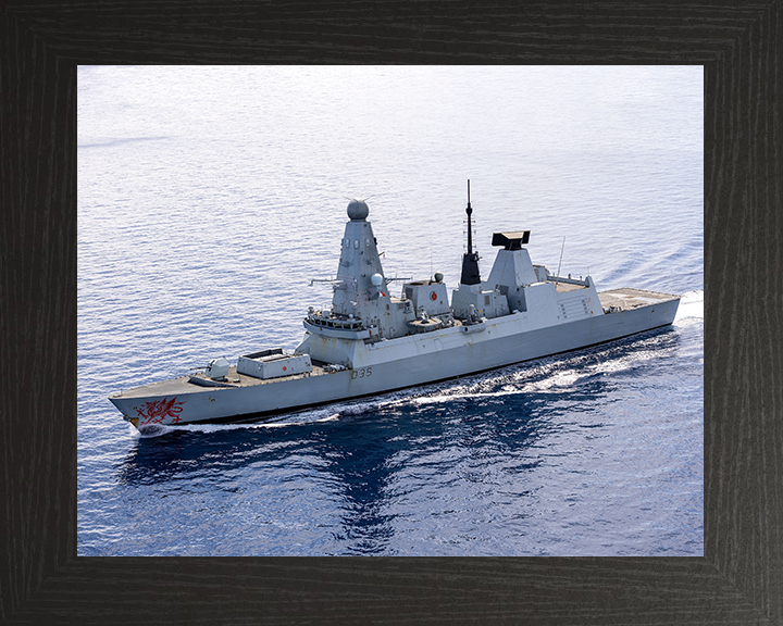HMS Dragon (D35) Royal Navy Type 45 Destroyer off Cyprus 2026 Photo Print Wall Art Poster Posters, Prints, & Visual Artwork Hampshire Prints 10 x 8 Black Frame No