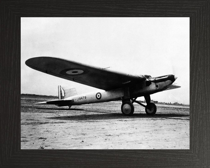 RAF Fairey Long Range Monoplane 1929 Photo Print - Royal Air Force Aircraft Hampshire Prints 10 x 8 Black Frame No