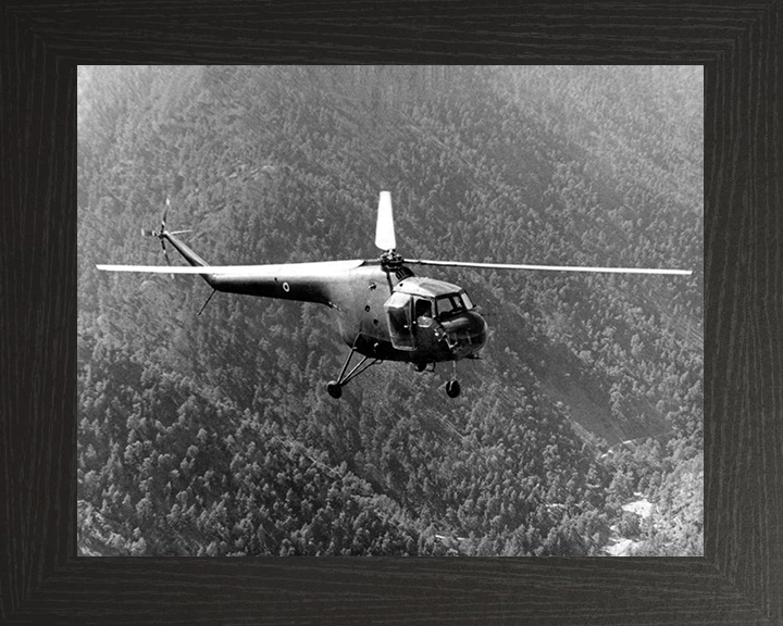 RAF Sycamore HR.14 helicopter 1957 Photo Print - Royal Air Force Aircraft Hampshire Prints 10 x 8 Black Frame No