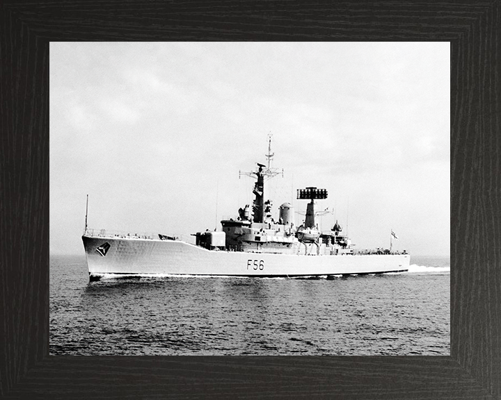 HMS Argonaut (F56) Royal Navy Leander Class Frigate Underway Photo Print Wall Art Decor Posters, Prints, & Visual Artwork Hampshire Prints 10 x 8 Black Frame No