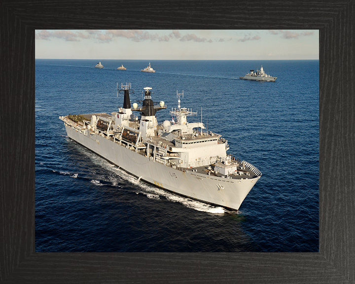HMS Bulwark (L15) Royal Navy Albion Class Amphibious Ship Task Group Photo Print Wall Art Decor Posters, Prints, & Visual Artwork Hampshire Prints 10 x 8 Black Frame No