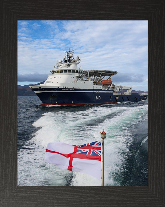 HMS Stirling Castle (M01) Photo Print - At Sea Oct 2025 - Royal Navy Mine Countermeasures Support Vessel