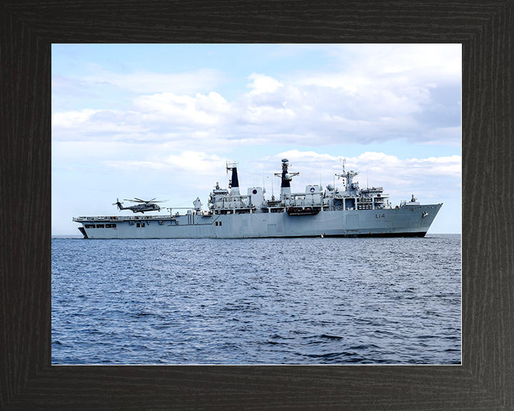 HMS Albion (L14) Royal Navy Albion Class Amphibious Ship Starboard Beam 2021 Photo Print Wall Art Naval Decor Posters, Prints, & Visual Artwork Hampshire Prints 10 x 8 Black Frame No