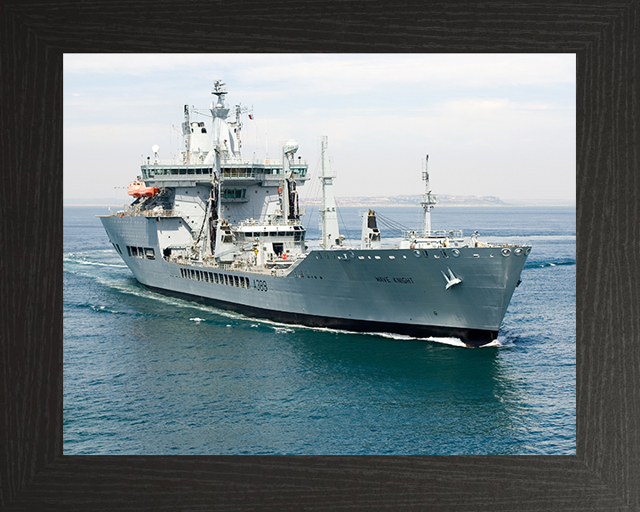 RFA Wave Knight (A389) Photo Print - At Sea July 2006 - Royal Fleet Auxiliary Wave Class Tanker Posters, Prints, & Visual Artwork Hampshire Prints 10 x 8 Black Frame No