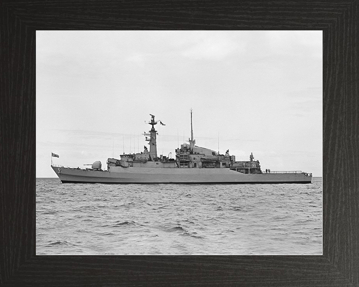 HMS Antelope (F170) Royal Navy Type 21 Frigate Low Port Beam View Photo Print Wall Art Decor Posters, Prints, & Visual Artwork Hampshire Prints 10 x 8 Black Frame No