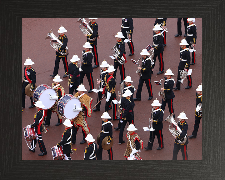 Royal Marines Band Marching on the mall London Photo Print Hampshire Prints 10 x 8 Black Frame No