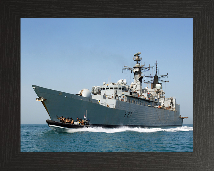 HMS Chatham (F87) Photo Print - Iraqi 2008 - Royal Navy Type 22 Frigate Posters, Prints, & Visual Artwork Hampshire Prints 10 x 8 Black Frame No
