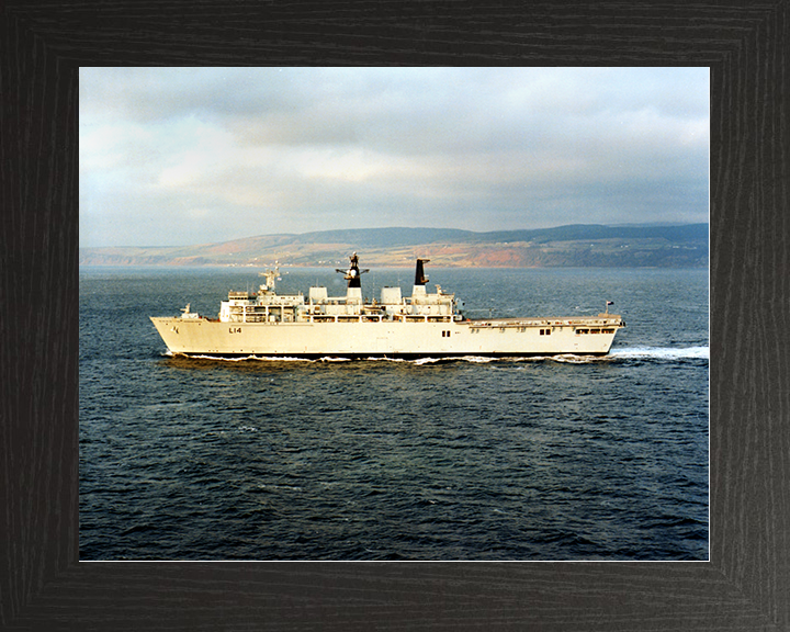 HMS Albion (L14) Royal Navy Albion Class Amphibious Ship During Trials 2002 Photo Print Wall Art Naval Decor Posters, Prints, & Visual Artwork Hampshire Prints 10 x 8 Black Frame No