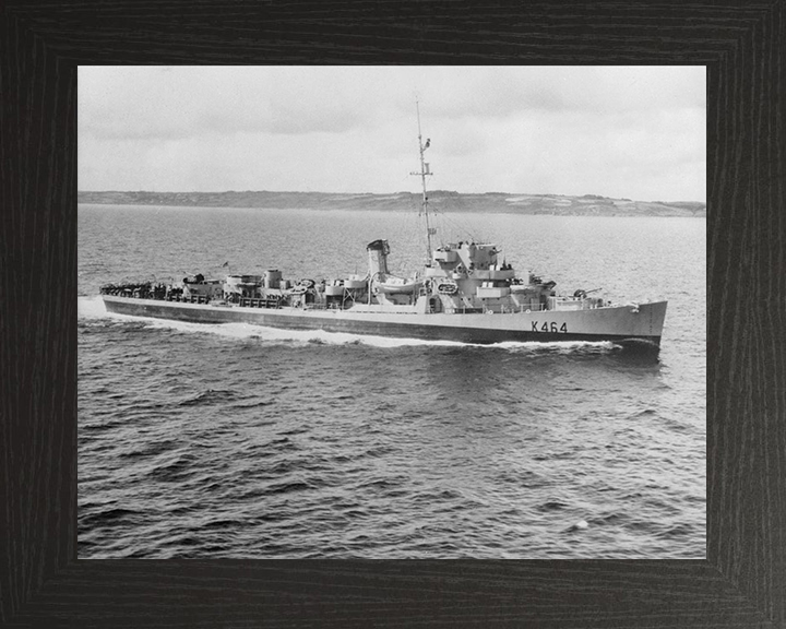 HMS Balfour (K464) Royal Navy Captain Class Frigate Starboard Side View Photo Print Wall Art Decor Posters, Prints, & Visual Artwork Hampshire Prints 10 x 8 Black Frame No