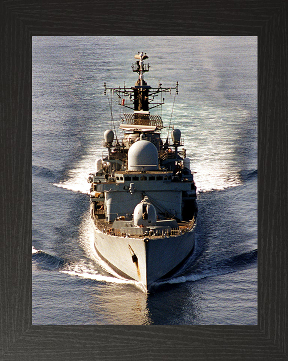 HMS York (D98) - Arabian Sea 2002 - Royal Navy Type 42 Destroyer Photo Print Wall Art Naval Decor UK Posters, Prints, & Visual Artwork Hampshire Prints 10 x 8 Black Frame No