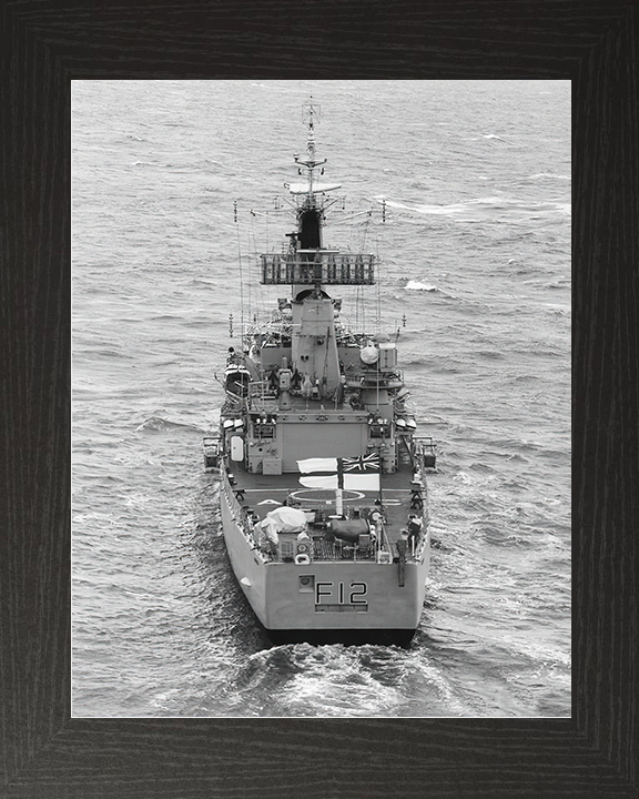 HMS Achilles (F12) Royal Navy Leander Class Frigate Photo Print Stern View Warship Wall Art Posters, Prints, & Visual Artwork Hampshire Prints 10 x 8 Black Frame No