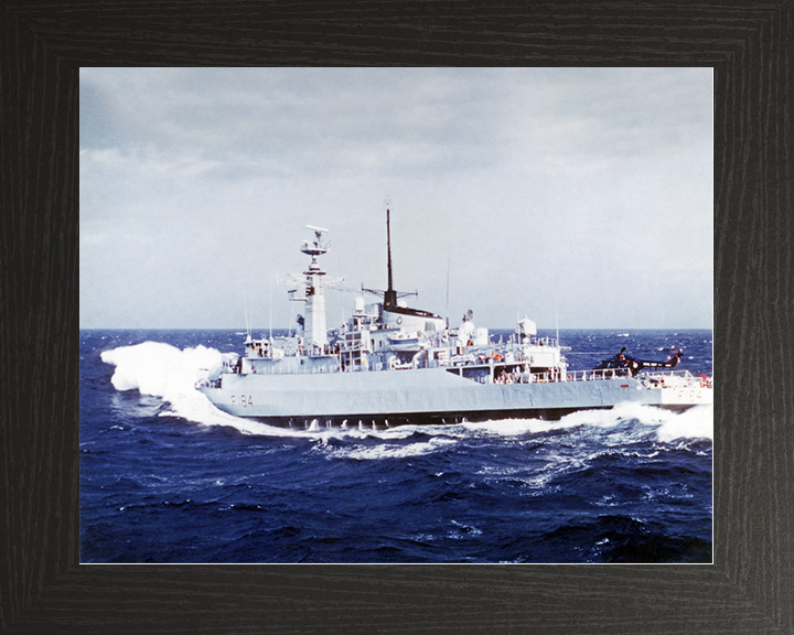 HMS Ardent (F184) Royal Navy Type 21 Frigate In Rough Sea Photo Print Wall Art Decor Posters, Prints, & Visual Artwork Hampshire Prints 10 x 8 Black Frame No