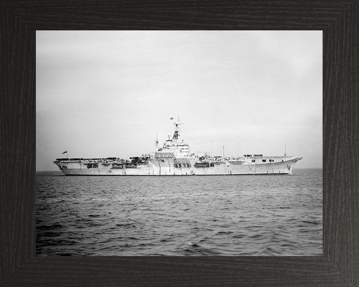 HMS Theseus (R64) Photo Print - at Sea 1947 - Royal Navy Colossus Class Aircraft Carrier Posters, Prints, & Visual Artwork Hampshire Prints 10 x 8 Black Frame No