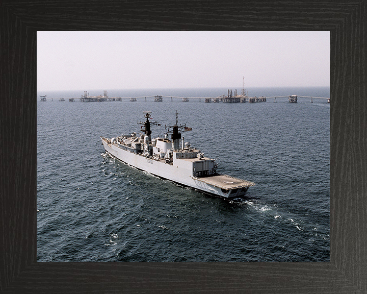 HMS Chatham (F87) Royal Navy Type 22 Frigate Northern Arabian Gulf 2003 Photo Print Wall Art Decor Posters, Prints, & Visual Artwork Hampshire Prints 10 x 8 Black Frame No