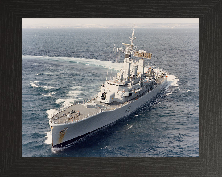 HMS Diomede (F16) Royal Navy Leander Class Frigate Turning to Starboard Photo Print Wall Art Decor Posters, Prints, & Visual Artwork Hampshire Prints 10 x 8 Black Frame No
