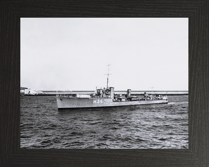HMS Sesame (H35) Photo Print - At at sea 1932 - Royal Navy S Class Destroyer Posters, Prints, & Visual Artwork Hampshire Prints 10 x 8 Black Frame No